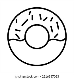 Doughnut, Donut Icon Logo Design Vector Template Illustration Sign And Symbol