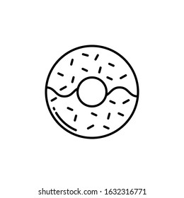 Doughnut , donut icon vector image. Can also be used for food and drinks. Suitable for mobile apps, web apps and print media.