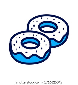 Doughnut, Donut icon vector on white background