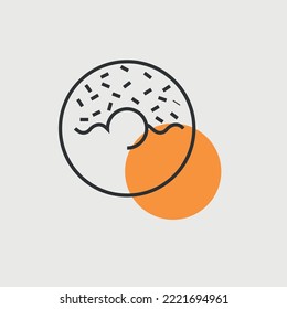 doughnut fast food vector icon donut