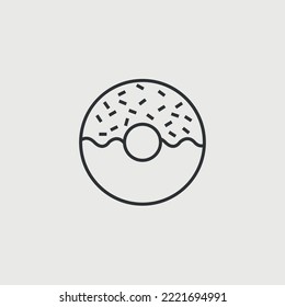 doughnut fast food vector icon donut