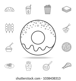 doughnut glaze line icon. Detailed set of fast food icons. Premium quality graphic design. One of the collection icons for websites, web design, mobile app on white background
