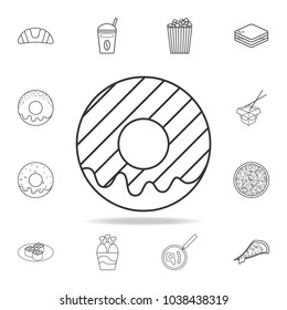doughnut glaze line icon. Detailed set of fast food icons. Premium quality graphic design. One of the collection icons for websites, web design, mobile app on white background