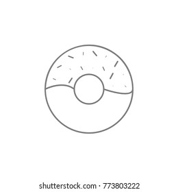 doughnut glaze line icon. Web element. Premium quality graphic design. Signs symbols collection, simple icon for websites, web design, mobile app, info graphics on white background
