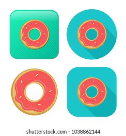 Doughnut Icon - Cake Or Dessert Snack - Bakery Pastry Icon