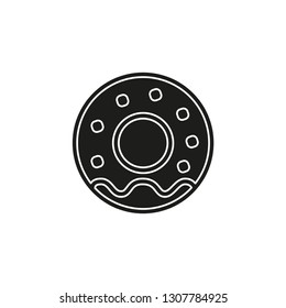 doughnut icon - cake or dessert snack - bakery pastry icon