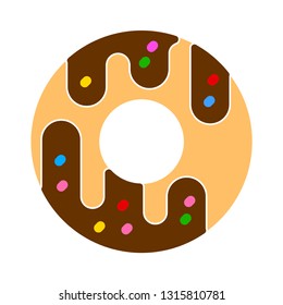 Doughnut Icon - Cake Or Dessert Snack - Bakery Pastry Icon