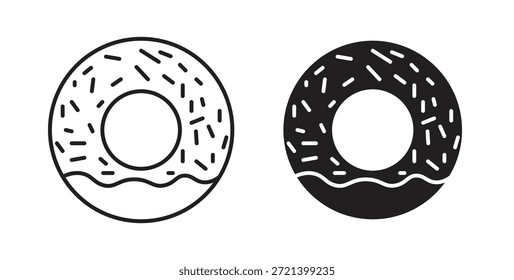 Doughnut Icon Concept Set. Einfache Symbolsammlung