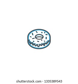 Doughnut icon design. Gastronomy icon vector illustration design