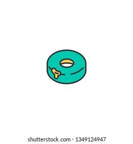 Doughnut icon design. Gastronomy icon vector illustration