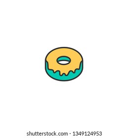 Doughnut icon design. Gastronomy icon vector illustration
