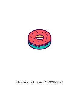 Doughnut icon design. Gastronomy icon vector illustration