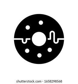 Doughnut icon designed in solid style