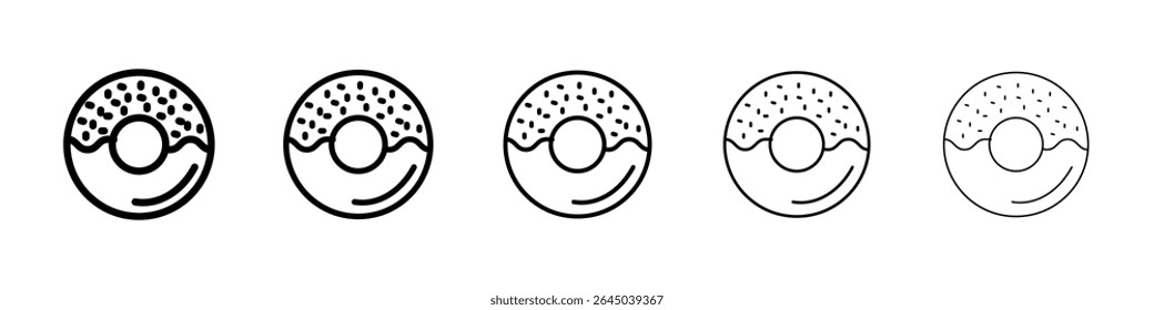Doughnut icon filled flat sign concept for web design.