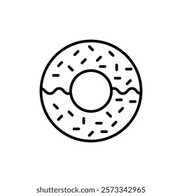 Doughnut icon Flat fill set collection