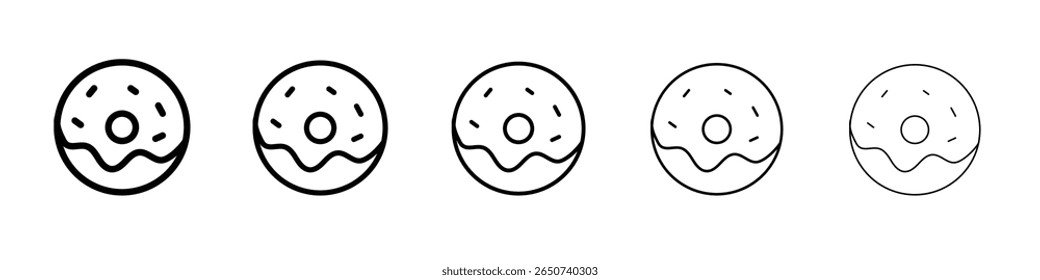 Ícone de rosca ilustração plana definir logotipo