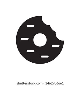 Doughnut icon in flat style, food collection for mobile concept.