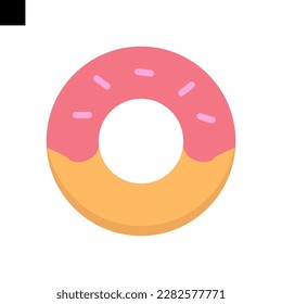 doughnut icon flat style vector