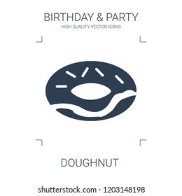 doughnut icon. high quality filled doughnut icon on white background. from birthday party collection flat trendy vector doughnut symbol. use for web and mobile