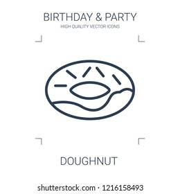 doughnut icon. high quality line doughnut icon on white background. from birthday party collection flat trendy vector doughnut symbol. use for web and mobile