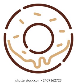 Doughnut icon illustration for web, app, infographic, etc