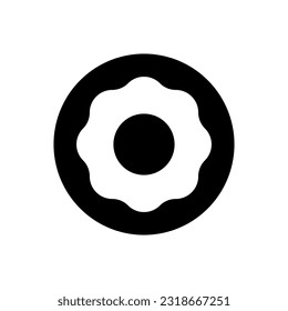 Doughnut Symbol, Logo einzeln auf weißem Hintergrund