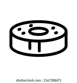 doughnut icon or logo isolated sign symbol vector illustration - high quality black style vector icons
