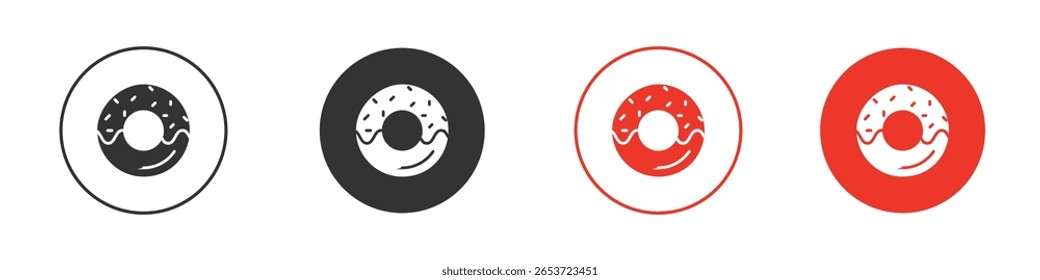 Ícone de rosca para logotipo, símbolo de sinal de vetor para design