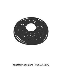 Doughnut icon. Simple element illustration. Doughnut symbol design template. Can be used for web and mobile on white background