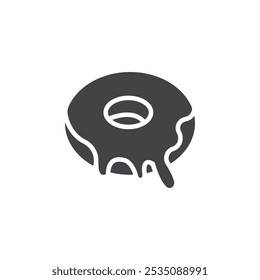 Doughnut icon Symbol mark in filled style