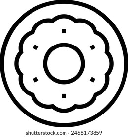 doughnut icon. Thin linear style design isolated on white background