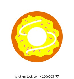 Doughnut icon vector in colour design
