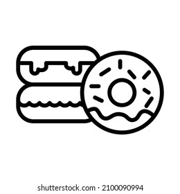 Doughnut Icon Vector Design Template.