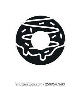 Plantillas de diseño de Vector de iconos de donuts gráfico de concepto simple y moderno