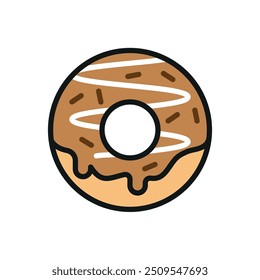Dougnut Symbol, Vektordesign-Vorlagen, einfache und moderne Konzept-Grafik