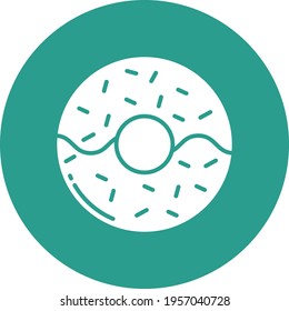 Doughnut icon vector image. Can also be used for food and drinks. Suitable for use on web apps, mobile apps and print media.