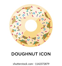 Doughnut icon vector isolated on white background for your web and mobile app design, Doughnut logo concept