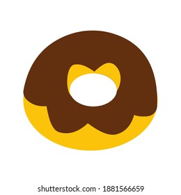 Doughnut icon vector isolated on white background