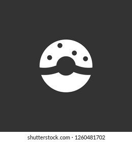 doughnut icon vector. doughnut sign on black background. doughnut icon for web and app