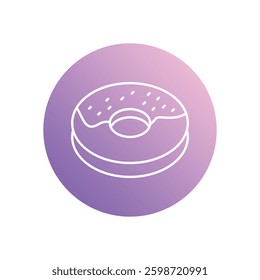 Doughnut icon vector stock illustration