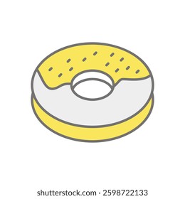 Doughnut icon vector stock illustration