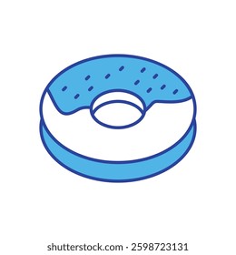 Doughnut icon vector stock illustration