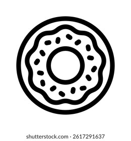 Doughnut Icon Vector Symbol Design Illustration