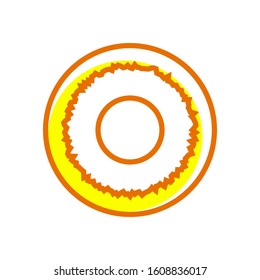 Doughnut icon vector in trendy style design