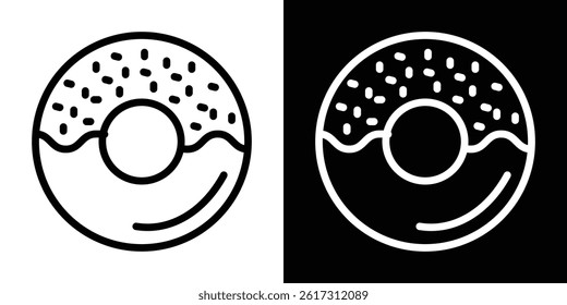 Doughnut icon vector for web and mobile app. Symbol isolated.