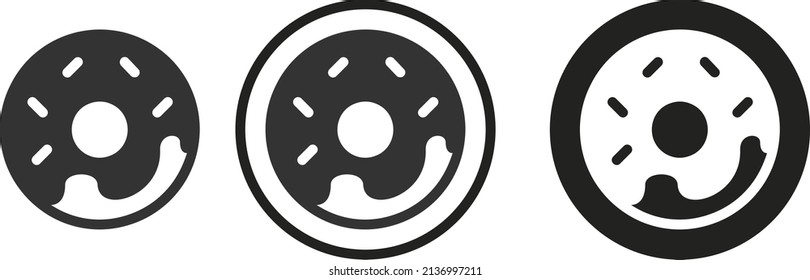 Doughnut icon . web icon set .vector illustration