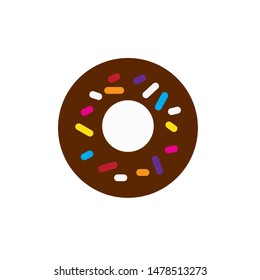 Doughnut icon,vector illustration. Flat design style. vector doughnut icon illustration isolated on White background, doughnut icon Eps10. doughnut icons graphic design vector symbols.