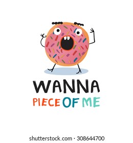 Doughnut illustration, eps file.