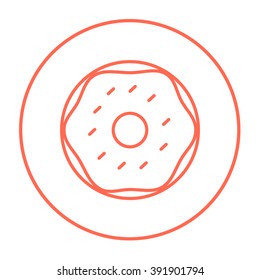 Doughnut line icon.