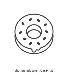 Doughnut line icon.